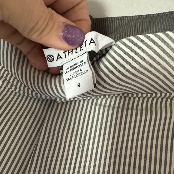 Athleta Casual Slacks. Stretch Fabric. Elastic Back Waist. Zip Back Pockets S-8. - Picture 2 of 10